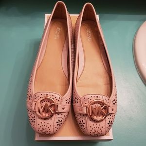 NIB Michael Kors Fulton Moc Rose Gold and Pink